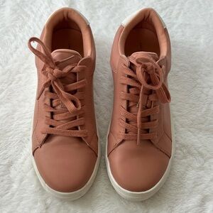 American Eagle Blush Pink Lace-Up Sneakers – Women’s 6
